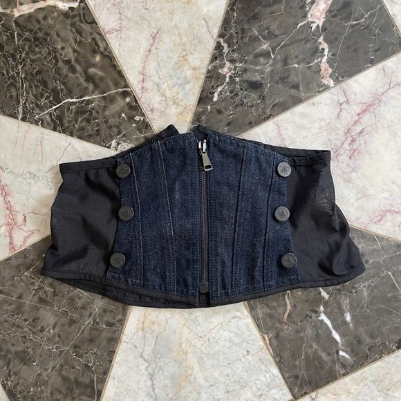 Vivienne Westwood Angolmania Denim Waist Corset, Rare Early 2000's - Picture 2 of 4